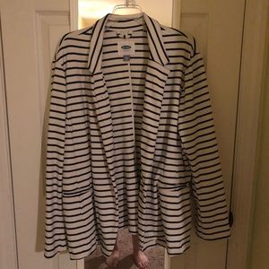 Black and white stripe blazer